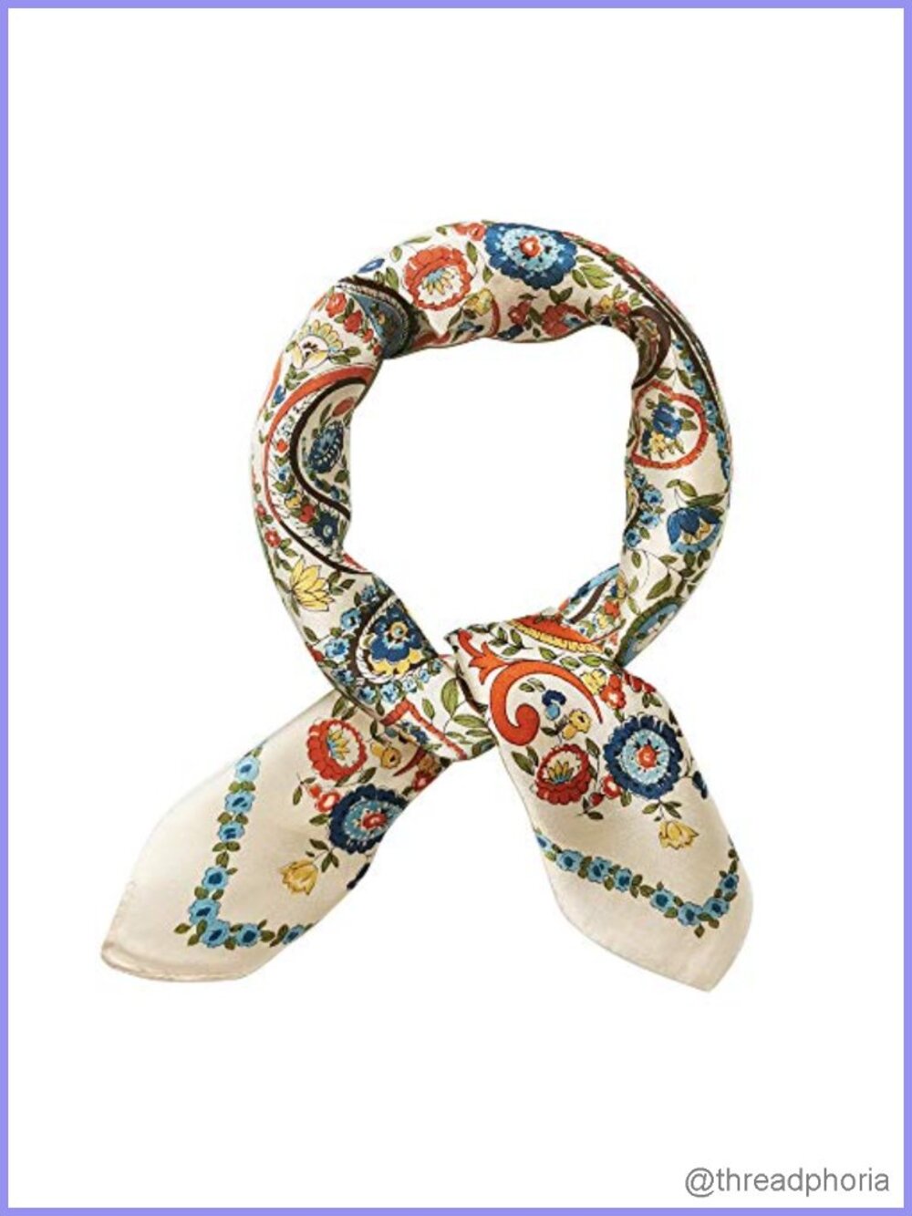 100% Mulberry Silk Women Small Square Scarf 21x21 Neckerchief